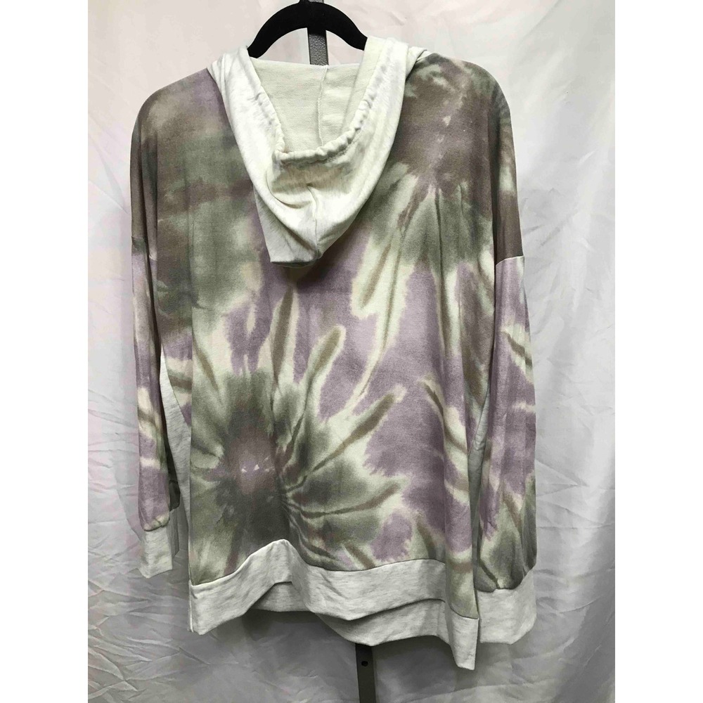 Sew In Love Tie Dye Hoodie Sweatshirt Women's L Lavender Grey Long Sleeve Pocket - Picture 2 of 3